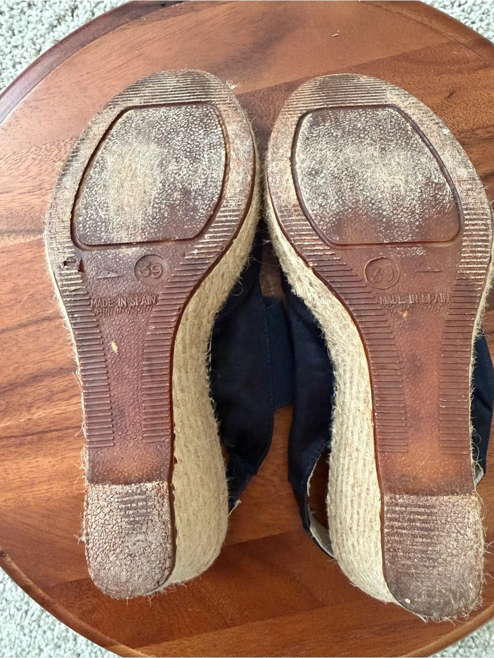 Slingback Navy Espadrille Wedge Sandals
